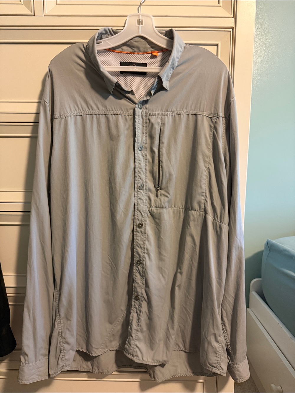 Orvis Men's Light Gray Lightweight Longsleeve Fishing Shirt